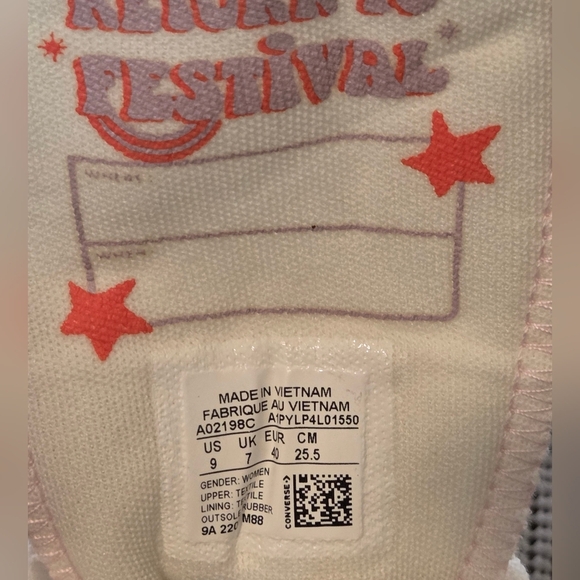 Converse Chuck Taylor All Star Hi Lift Floral Embroidery Women Sneaker Shoes 9 - Picture 9 of 9